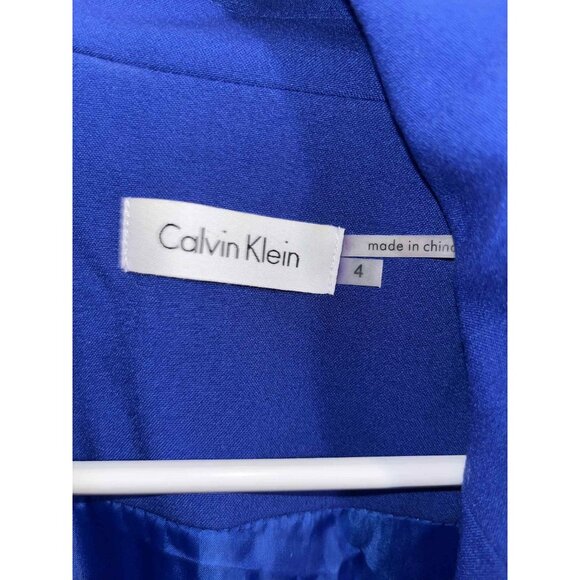 Calvin Klein Womens Sleeveless Blue Color Dress Size 4 NWOT Party Dress - Picture 3 of 3